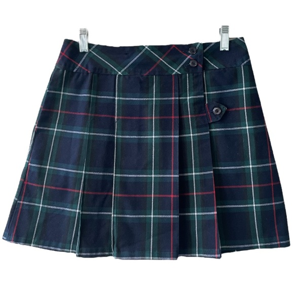 Schoolgirl Pleated Plaid Mini Skirt Vintage Royal Uniforms Girly Preppy Academia - Picture 2 of 16